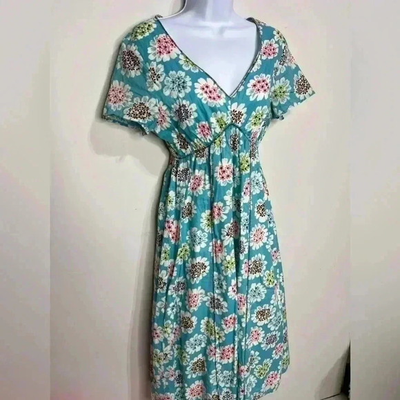 Boden Floral Fit And Flare Dress Size 8L - Picture 2 of 6